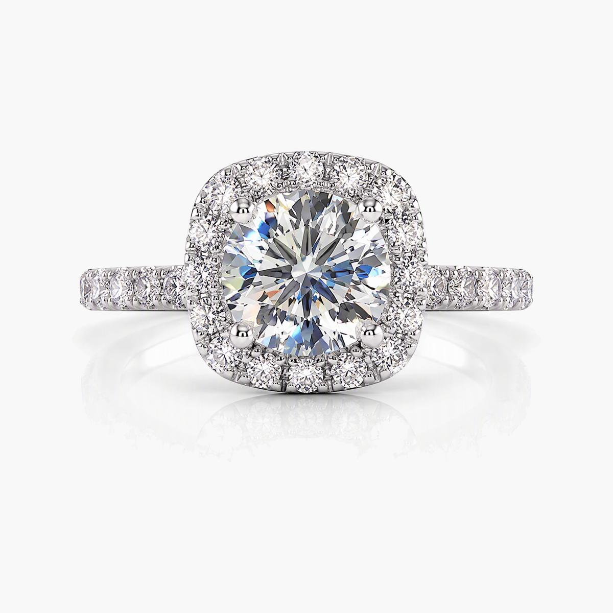 Luxury Cushion Halo Ring