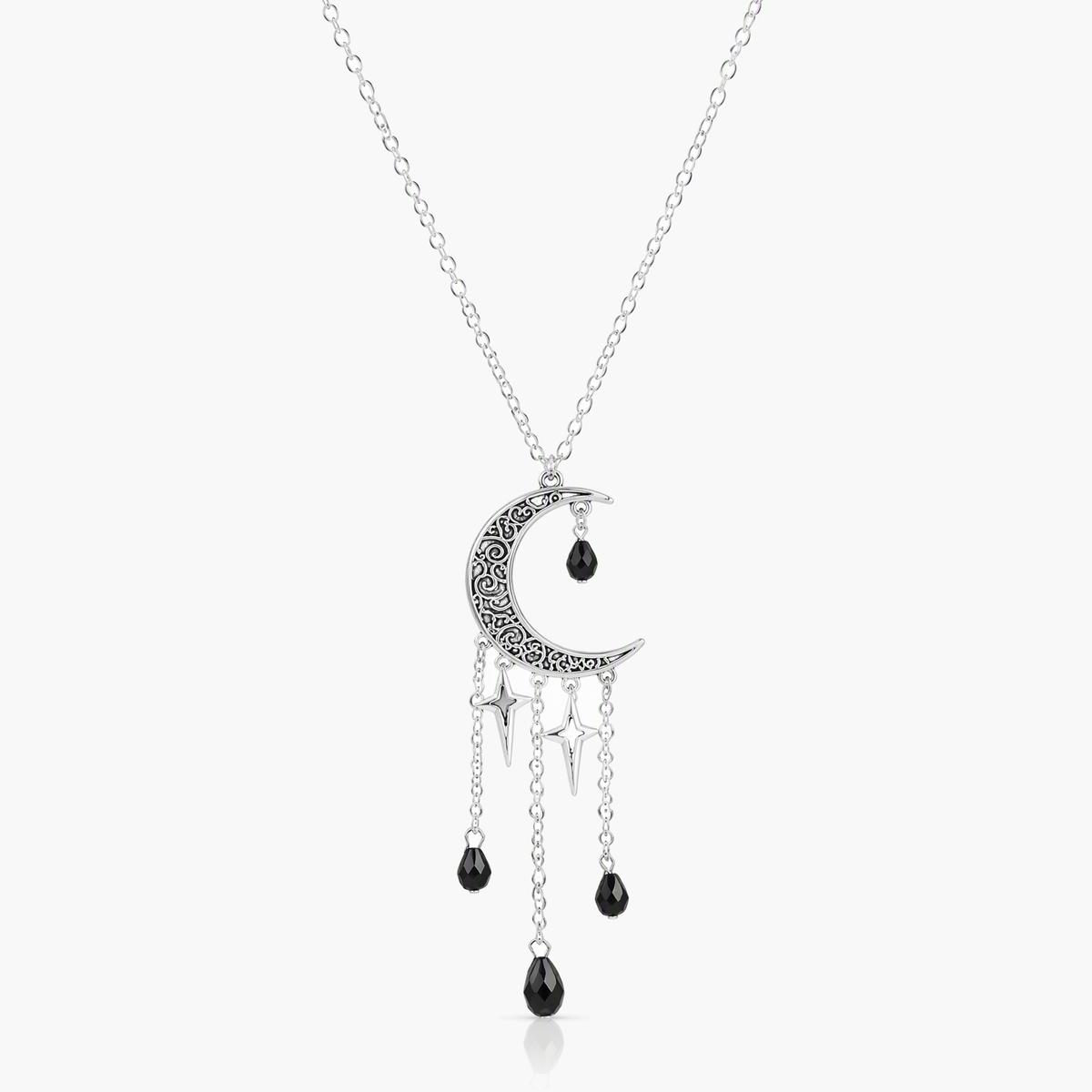 Boho Crescent Moon & Star Necklace