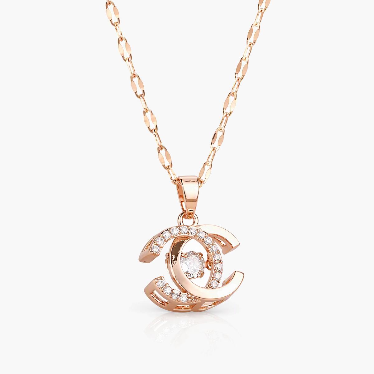 Dainty Double-C Pendant Necklace