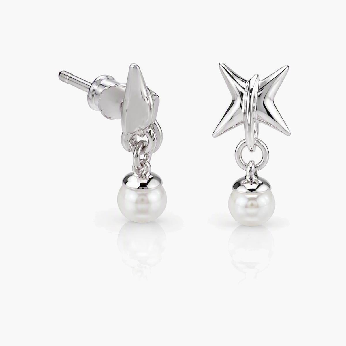 Star Drop Stud Earrings