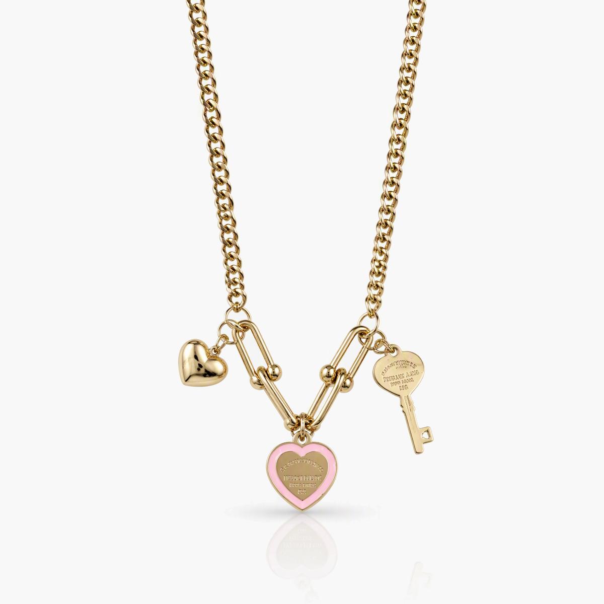 Trendy Heart Charm Necklace