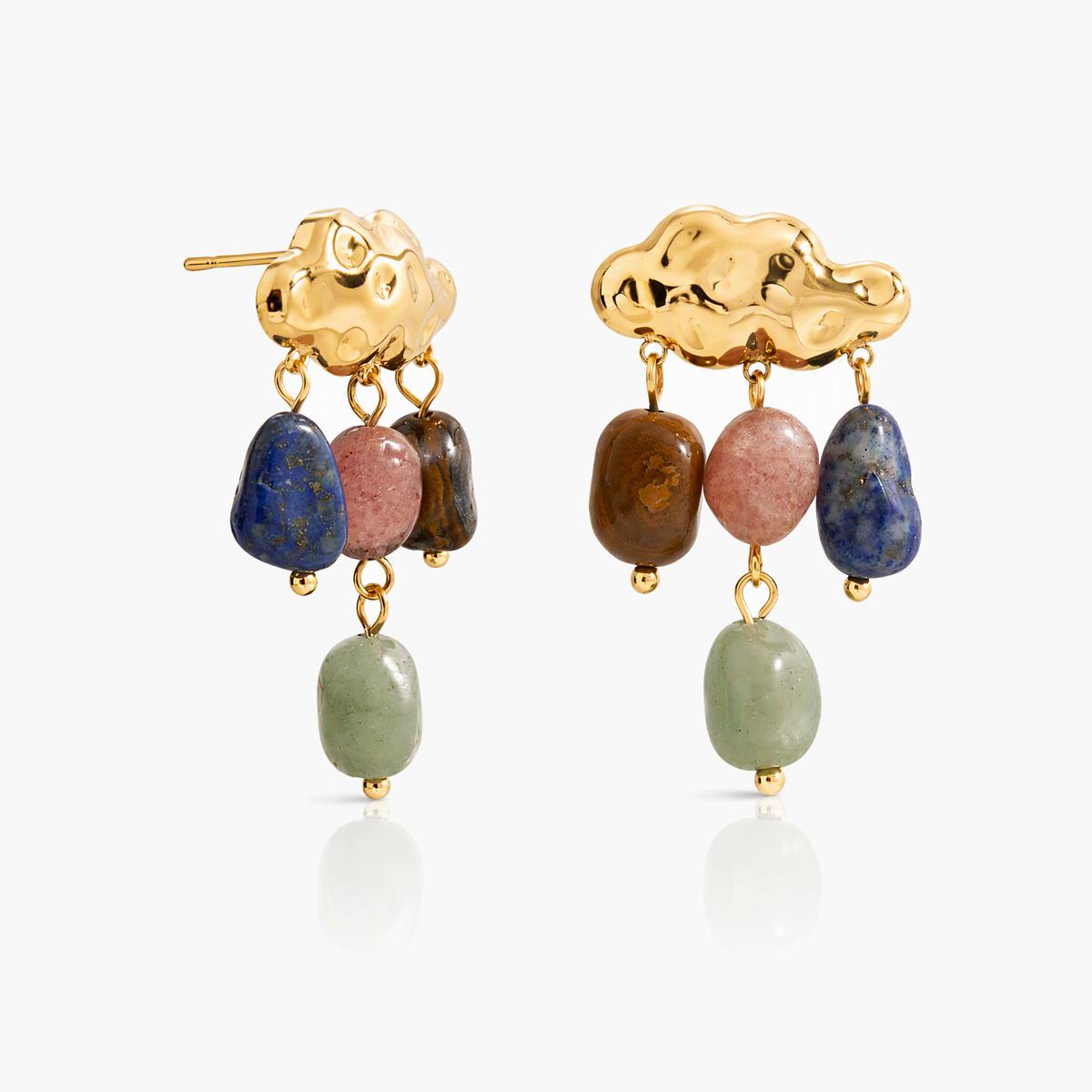 Boho Cloud Charm Drop Earrings