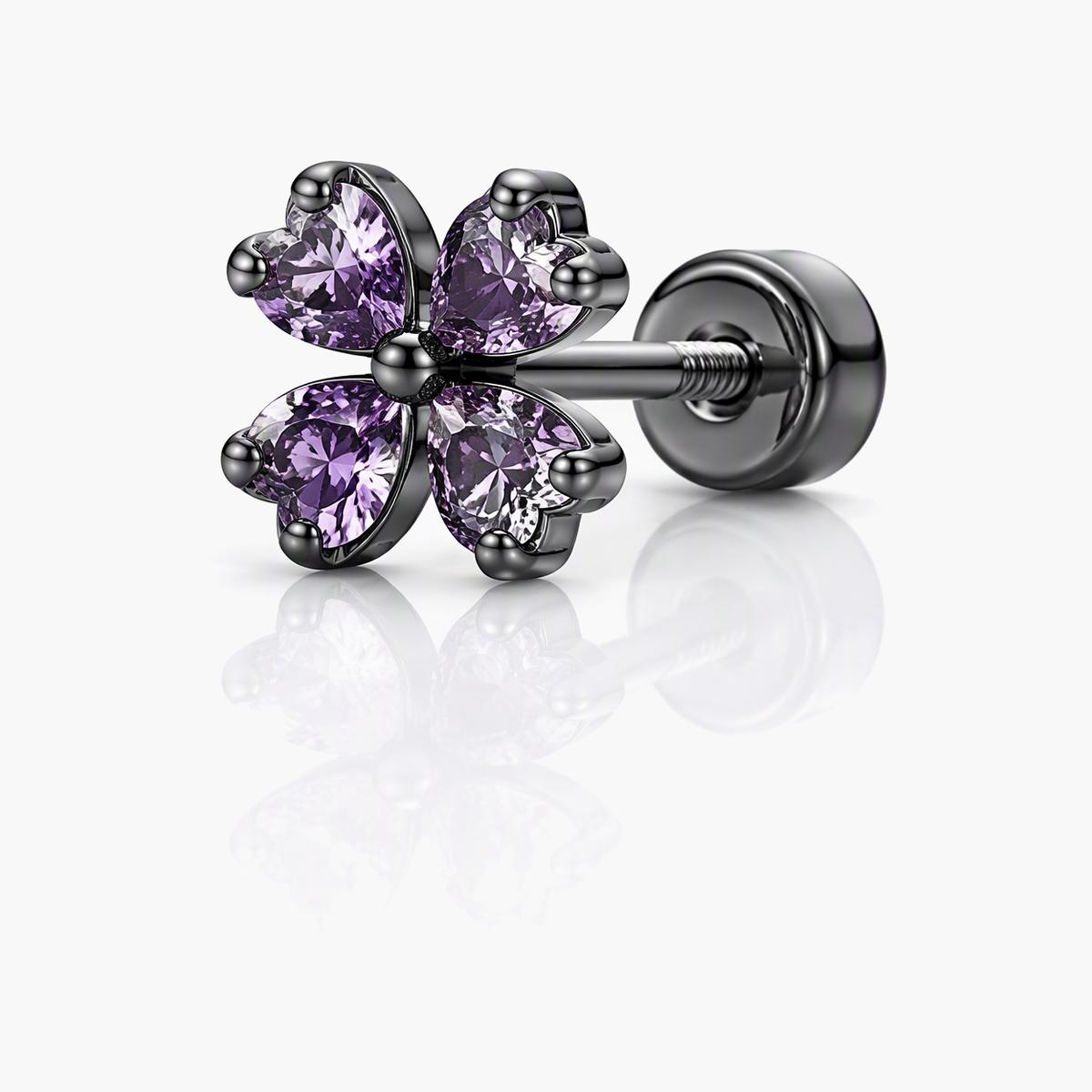 Four-Leaf Clover Stud Earrings