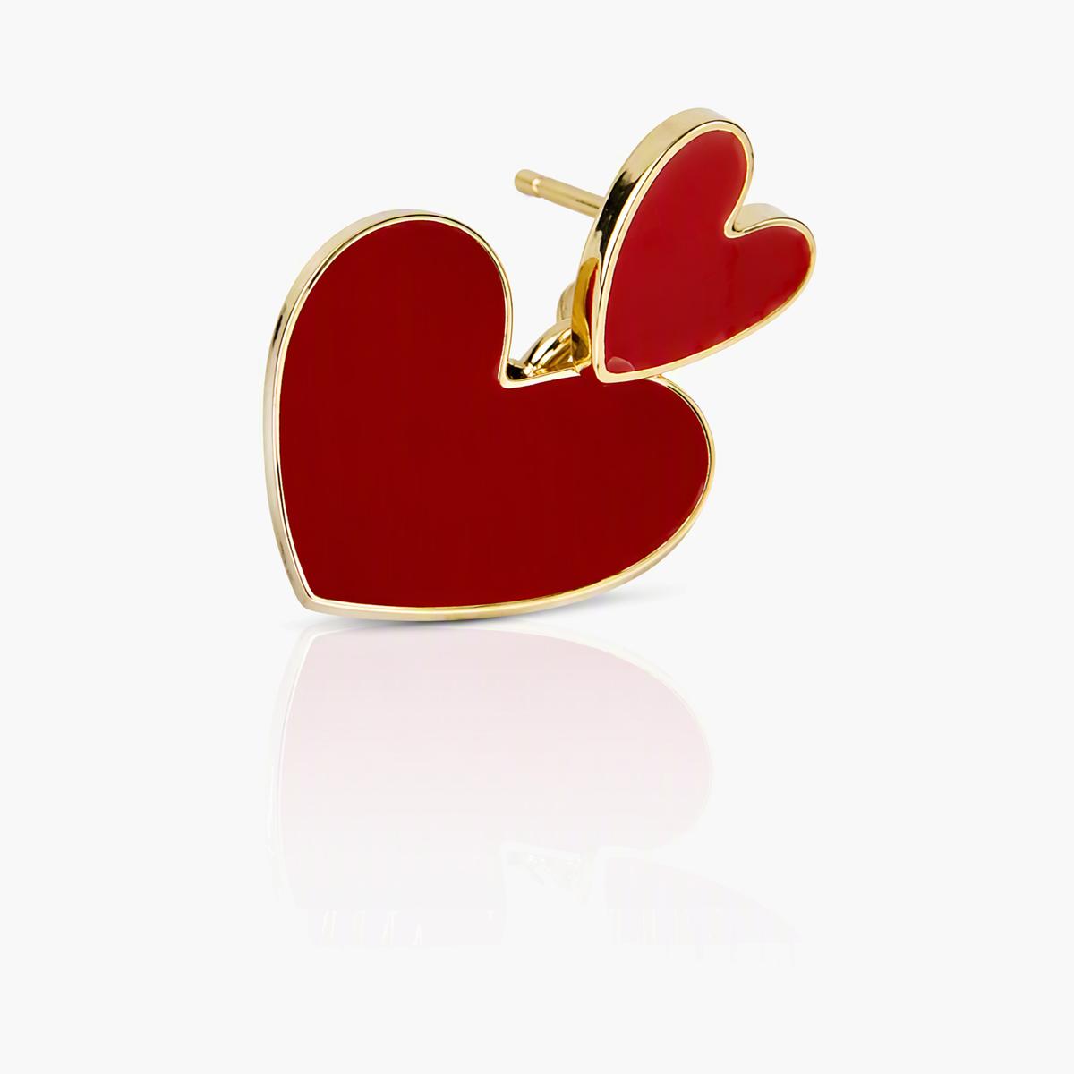 Cute Double Heart Stud Earrings