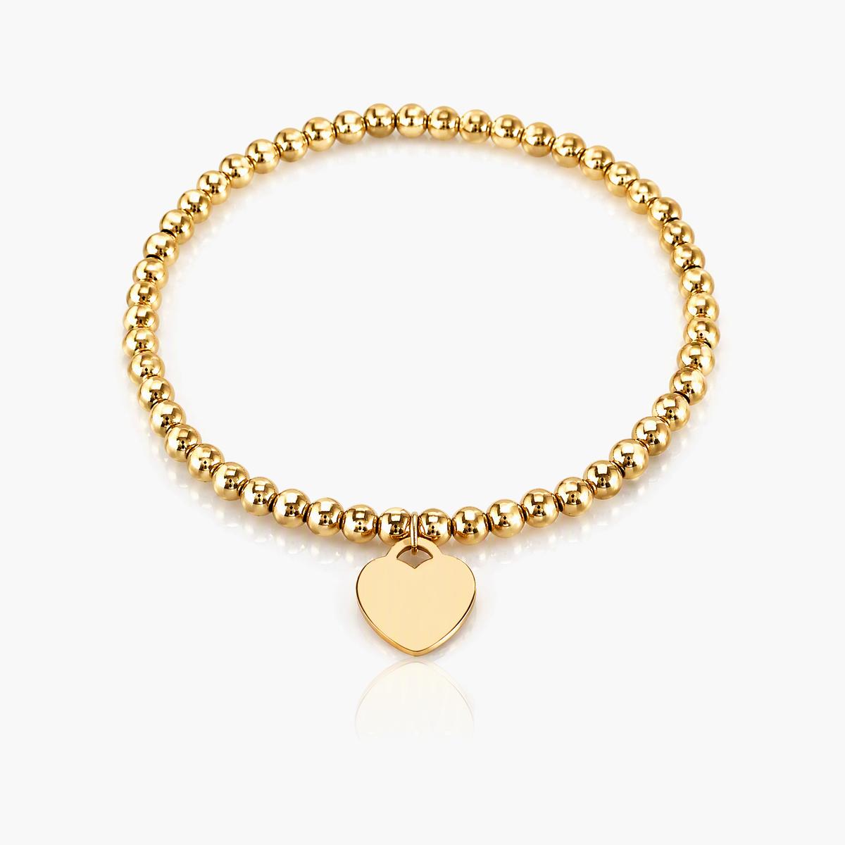 Heart Charm Beaded Bracelet