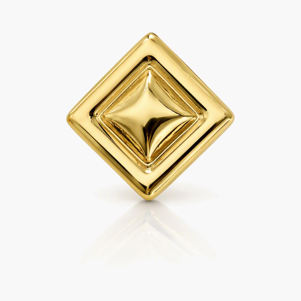 Trendy Square Pyramid Stud Earrings