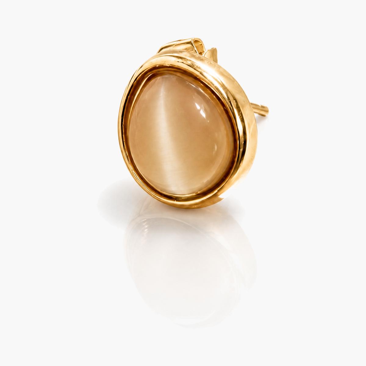 Oval Cabochon Stud Earrings