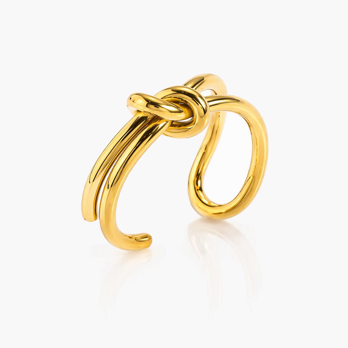 Minimalist Love Knot Open Ring