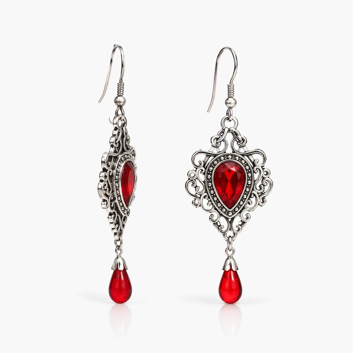 Vintage Teardrop Filigree Drop Earrings