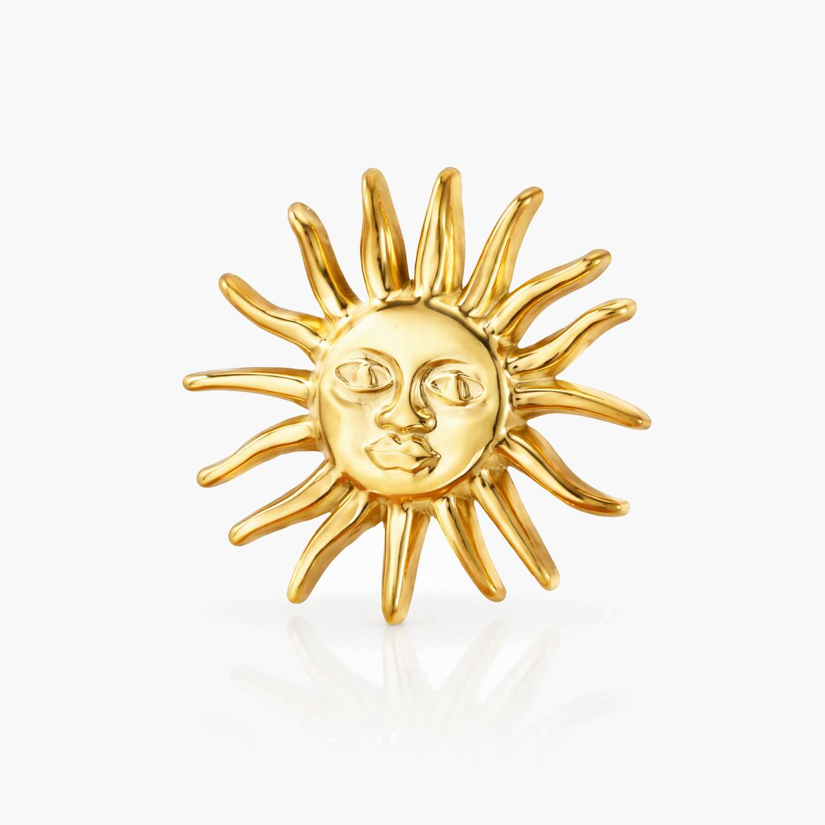 Sun Face Stud Earrings