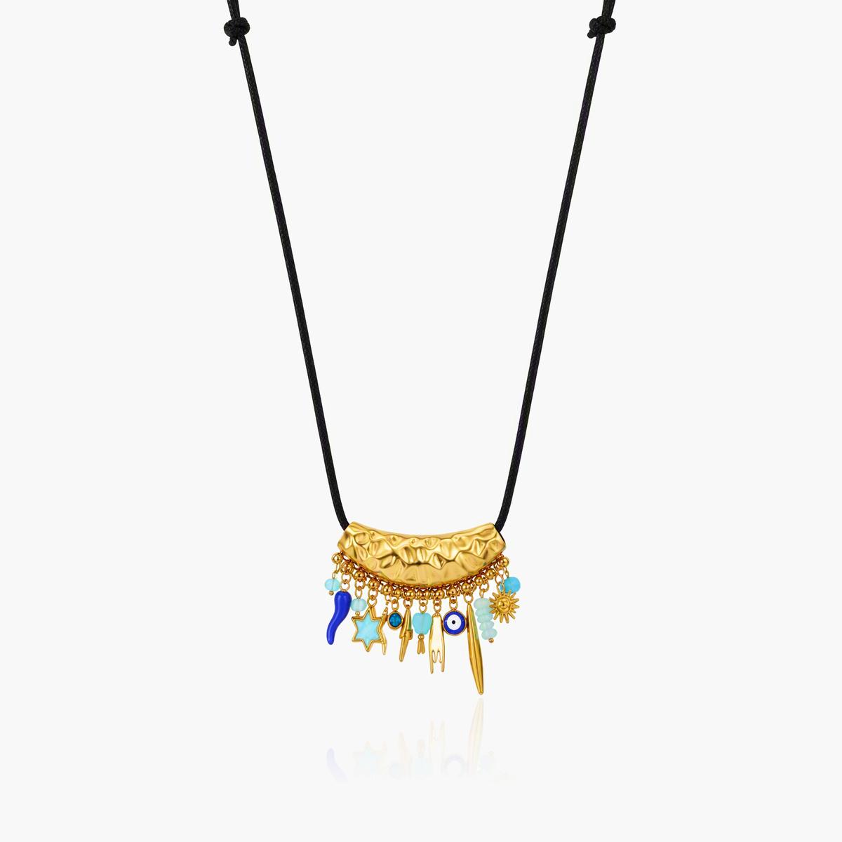 Boho Sun and Moon Charm Necklace