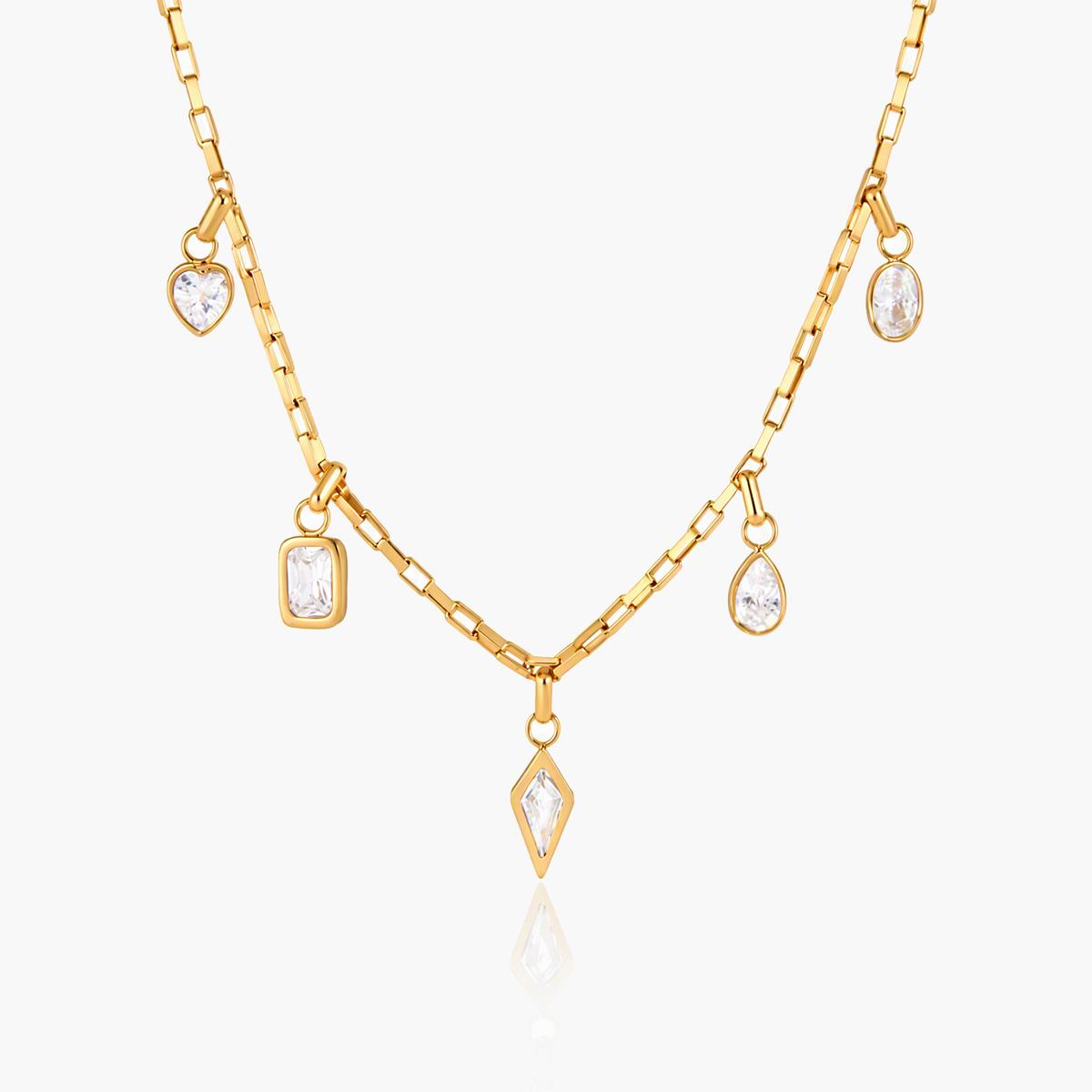 Trendy Heart Charm Necklace