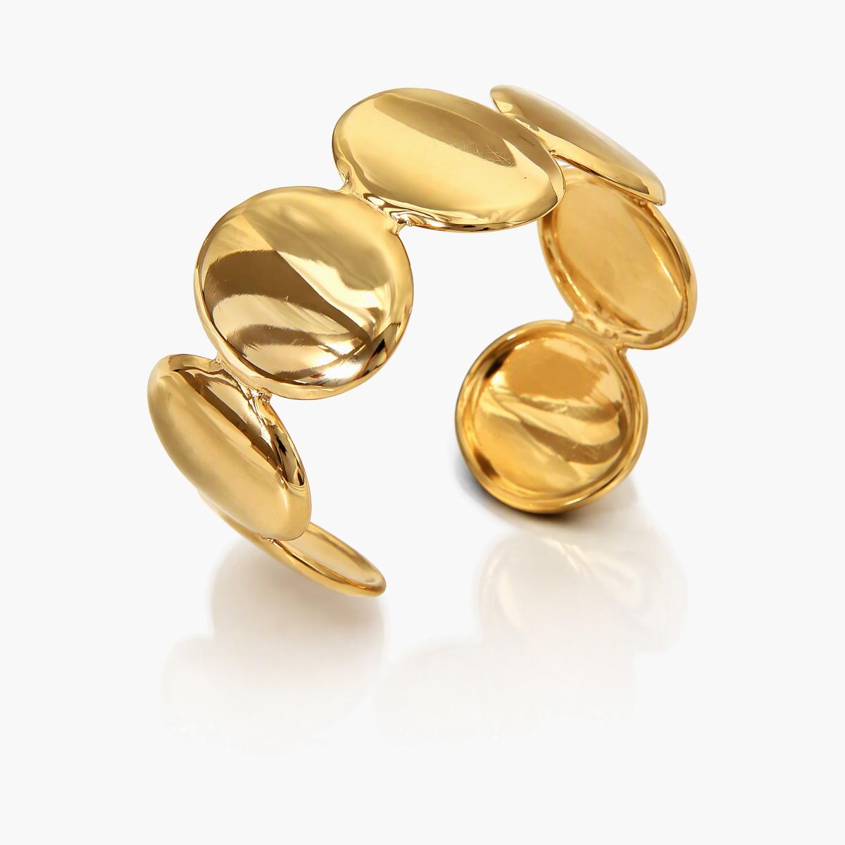 Trendy Bean Link Cuff Bracelet