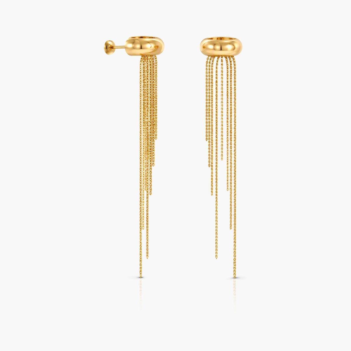 Dainty Chain Tassel Drop Earrings