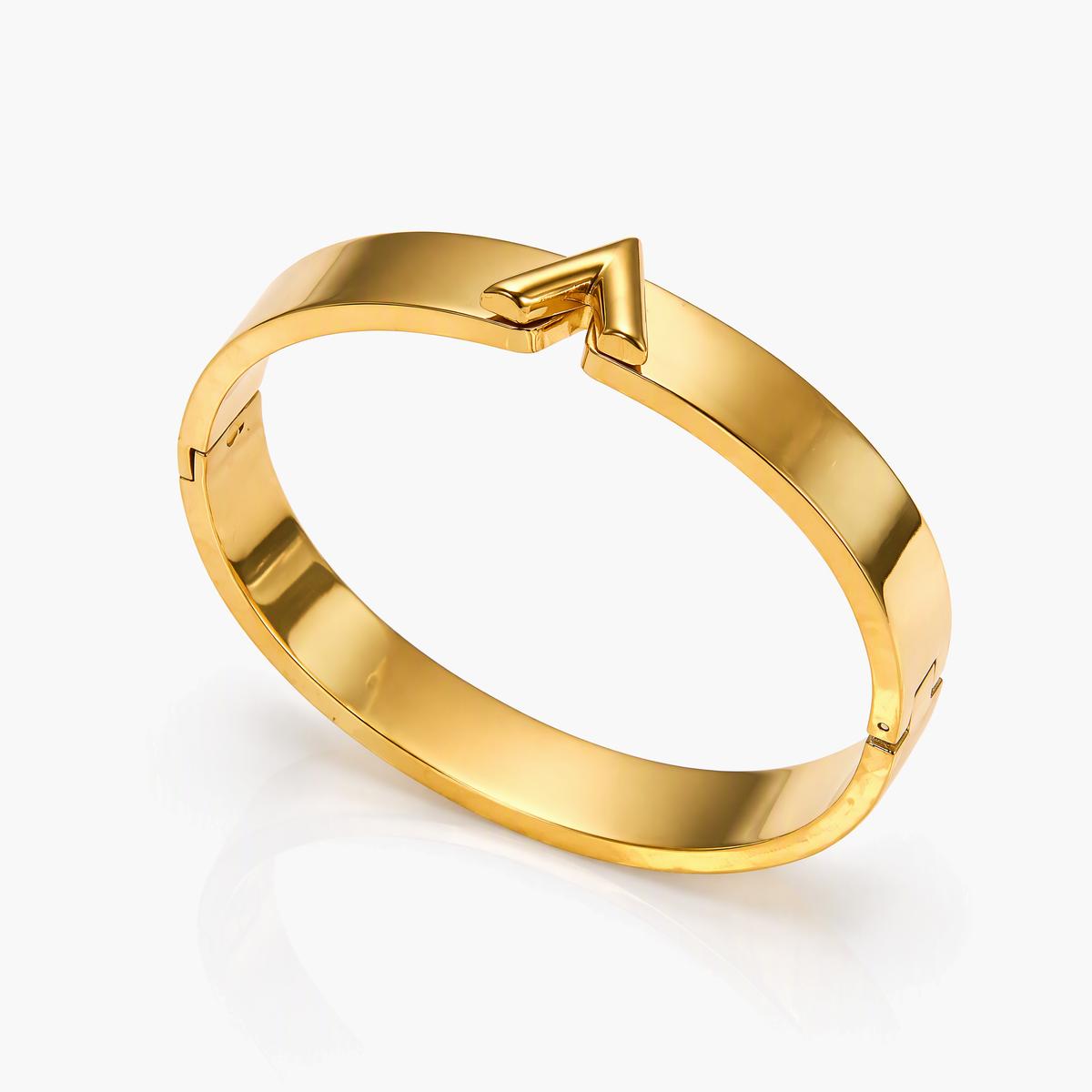 Minimalist V-Shape Open Cuff Bracelet
