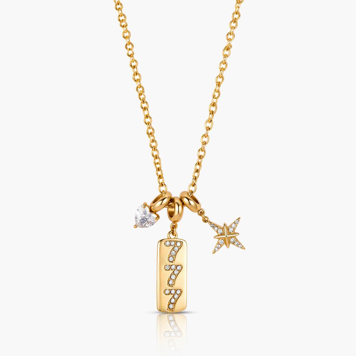 Trendy Heart And Pearl Charm Necklace