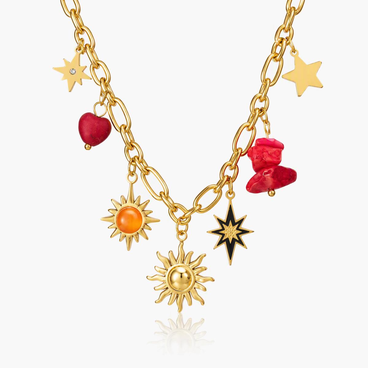 Trendy Multi-Charms Necklace