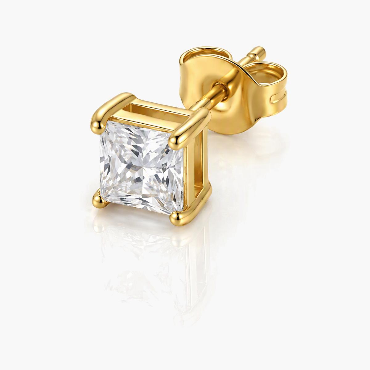 Minimalist Square Stone Stud Earrings