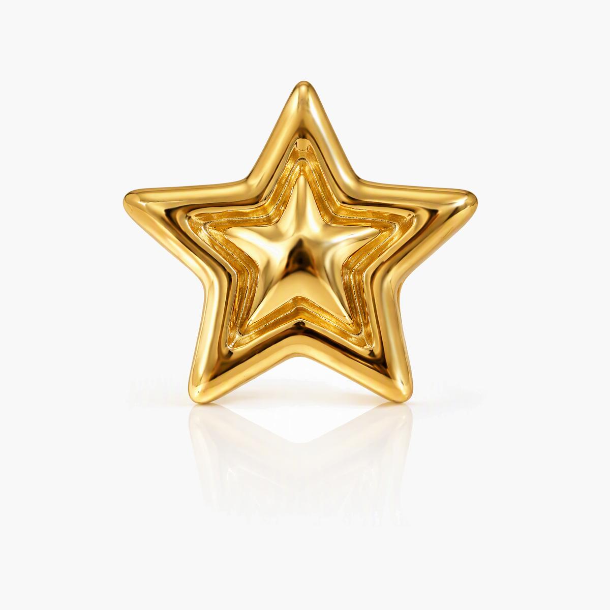 Layered Star Stud Earrings
