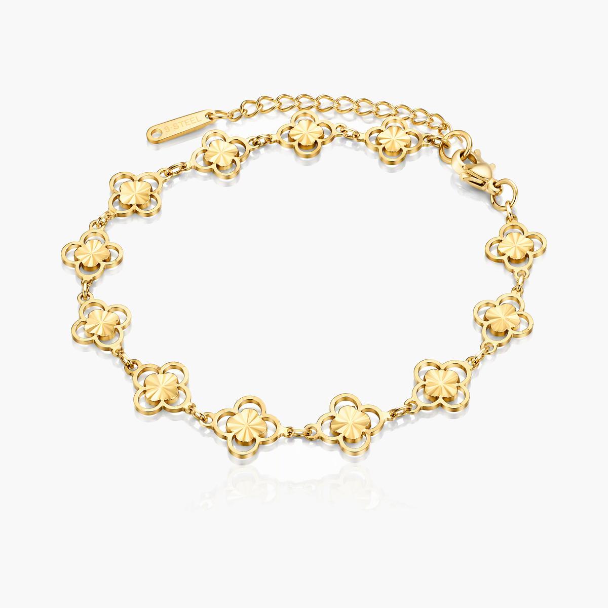 Dainty Four-Leaf Clover Bracelet