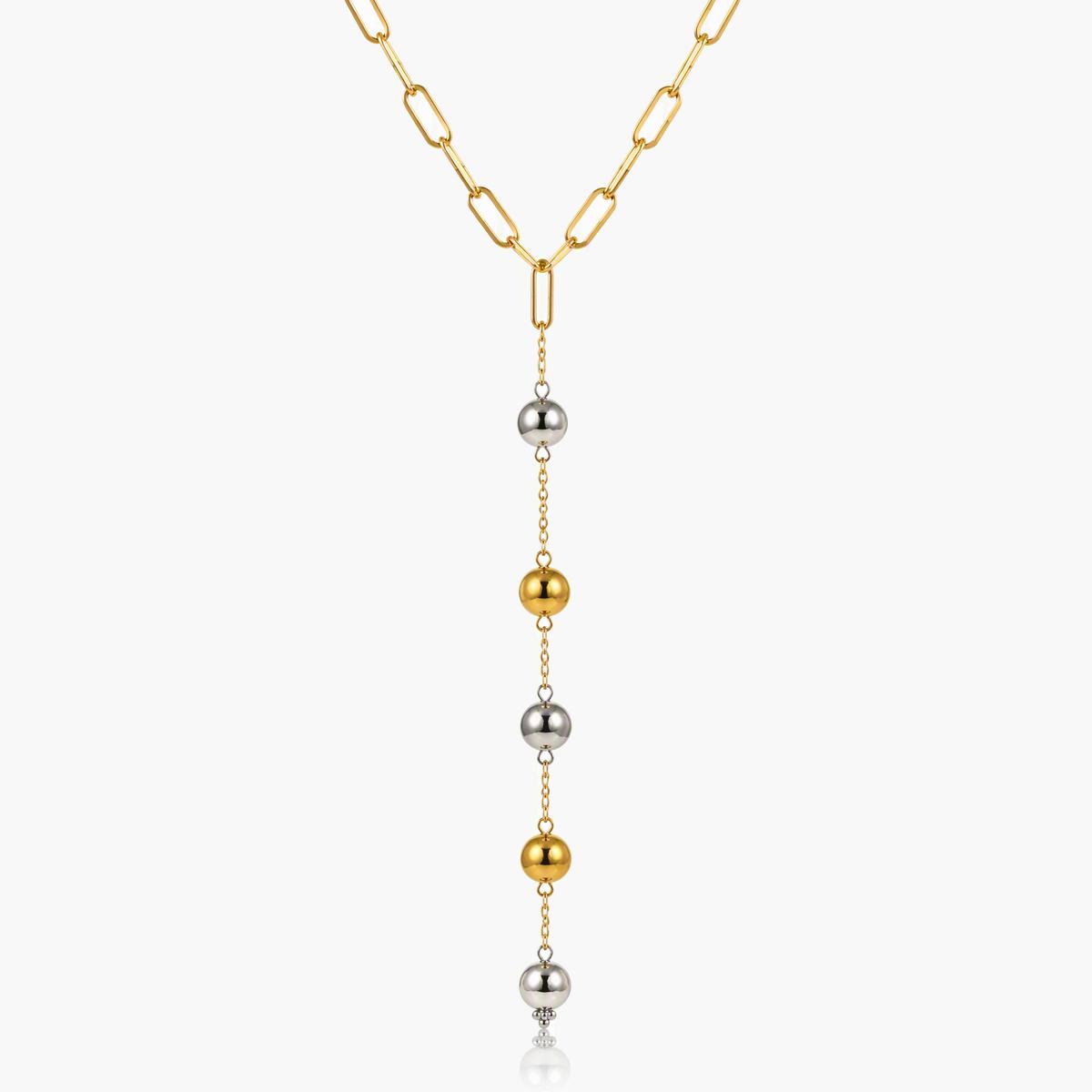 Trendy Sun Charm Paperclip Necklace