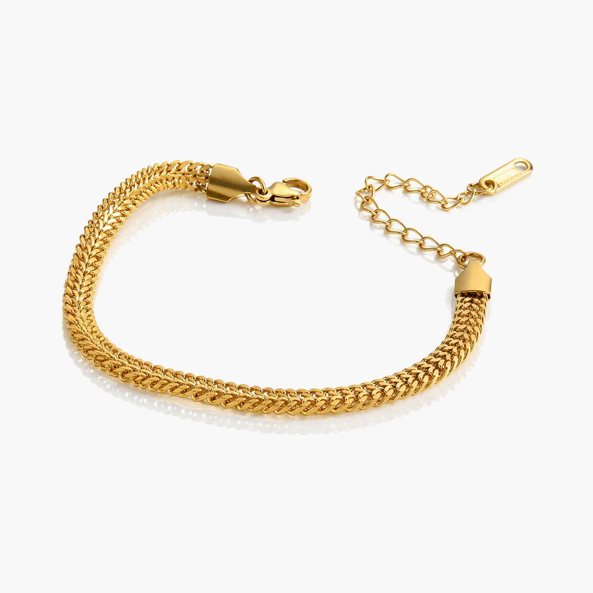 Trendy Flat Snake Chain Bracelet