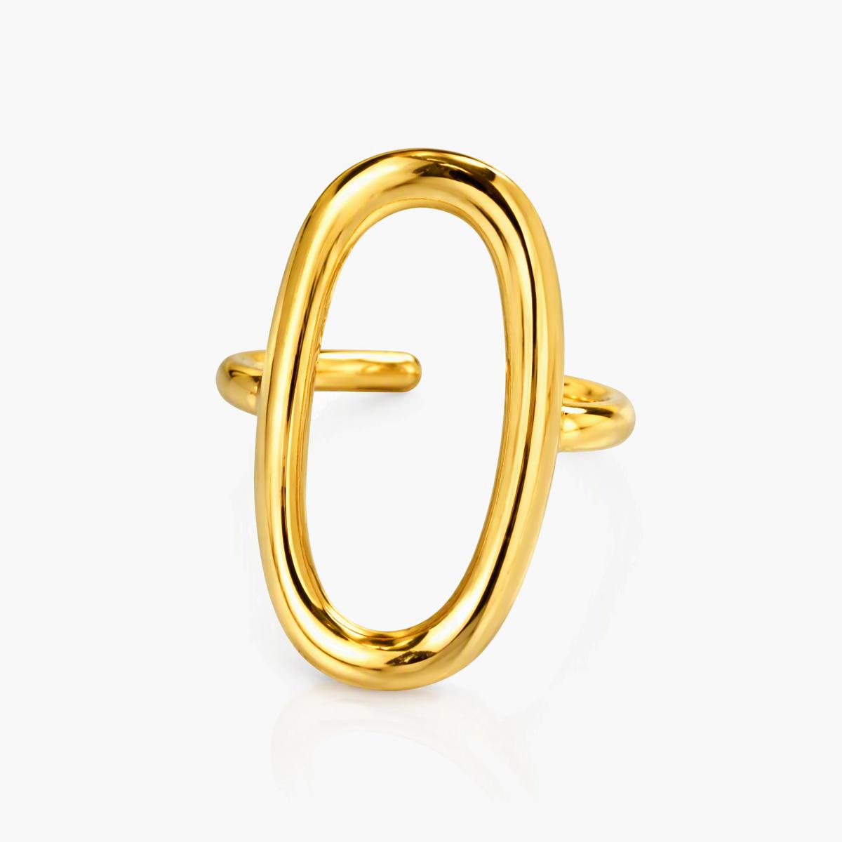 Minimalist Oval Open Ring