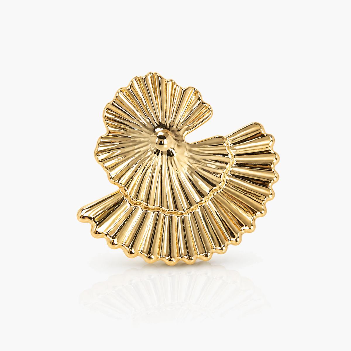 Trendy Double Layer Shell Stud Earrings