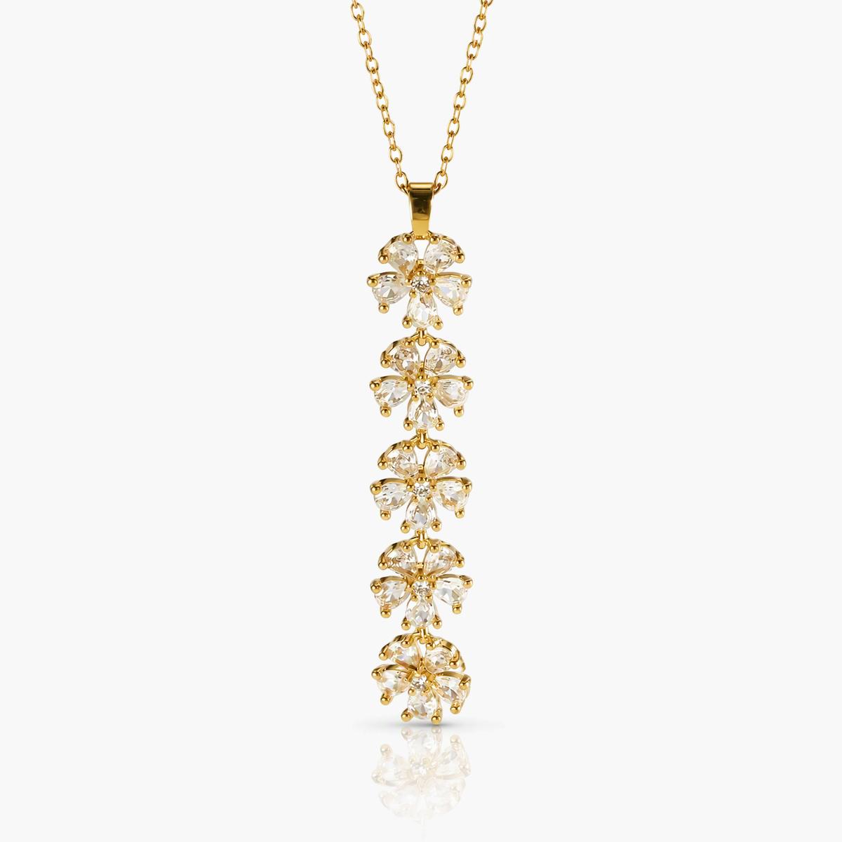Flower Cluster Pendant Necklace