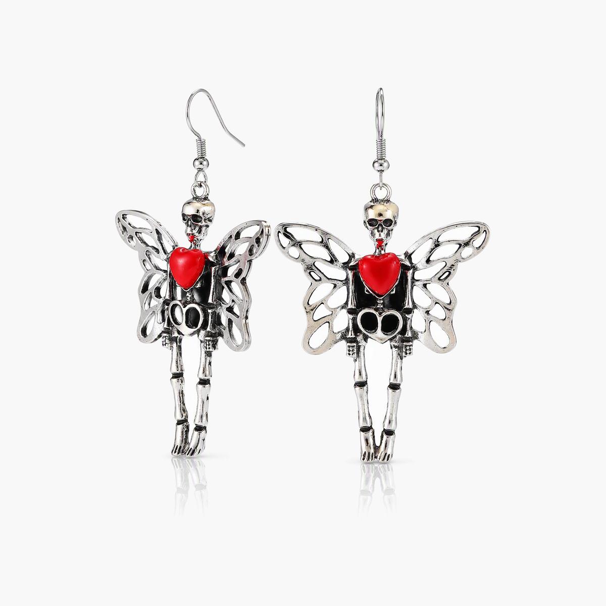 Trendy Bat Spider Drop Earrings