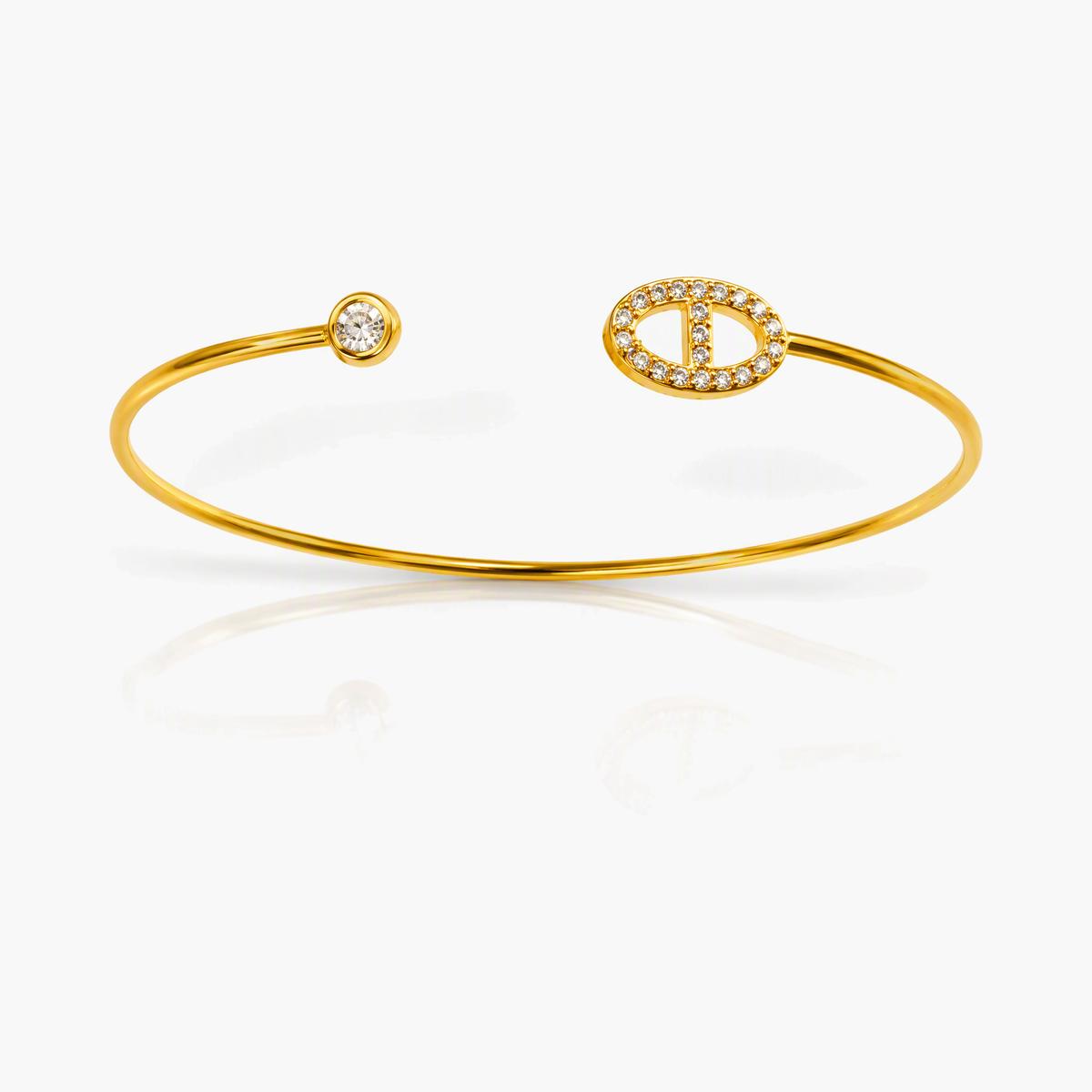 Geometric Open Cuff Bracelet