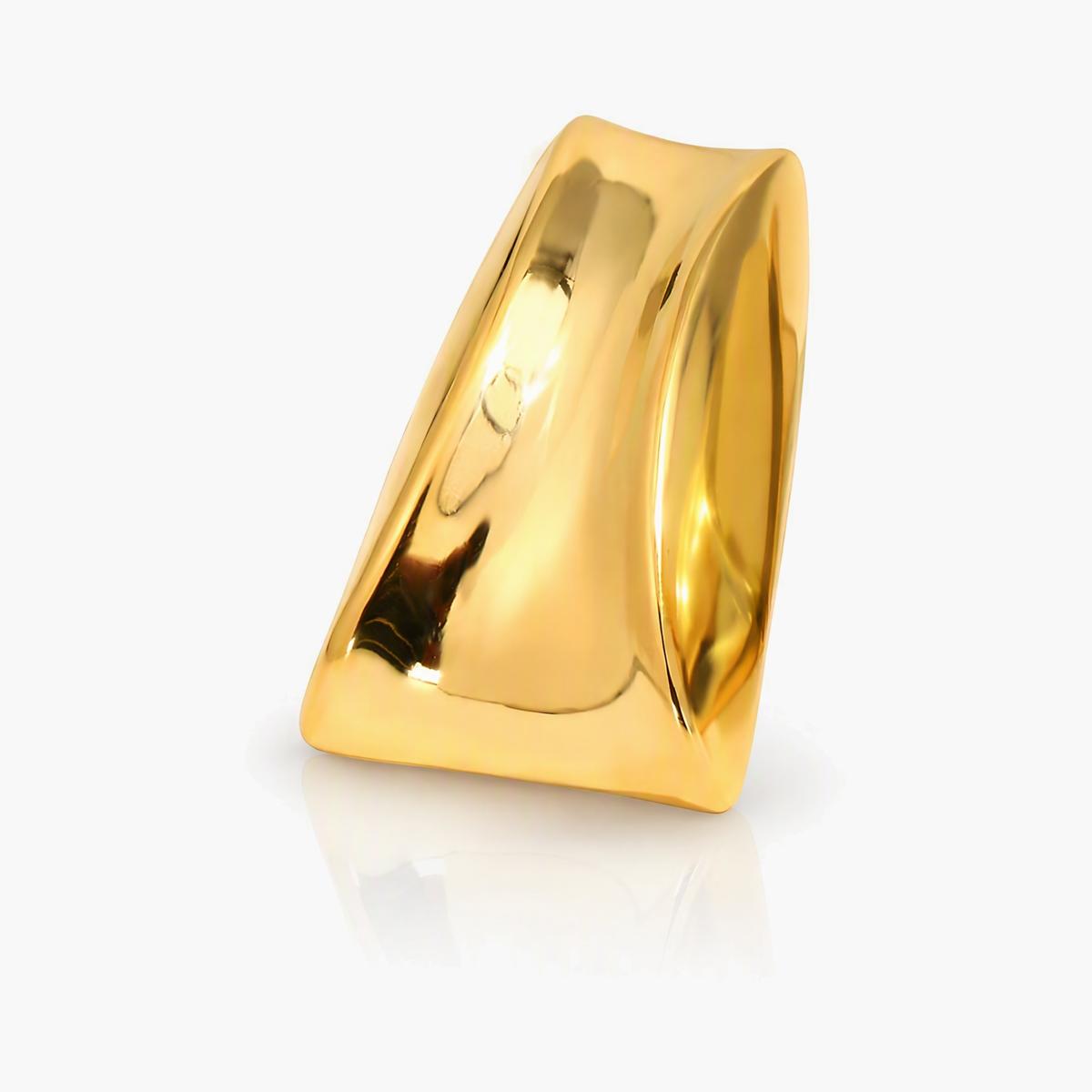 Chunky Curved Trapezoid Stud Earrings