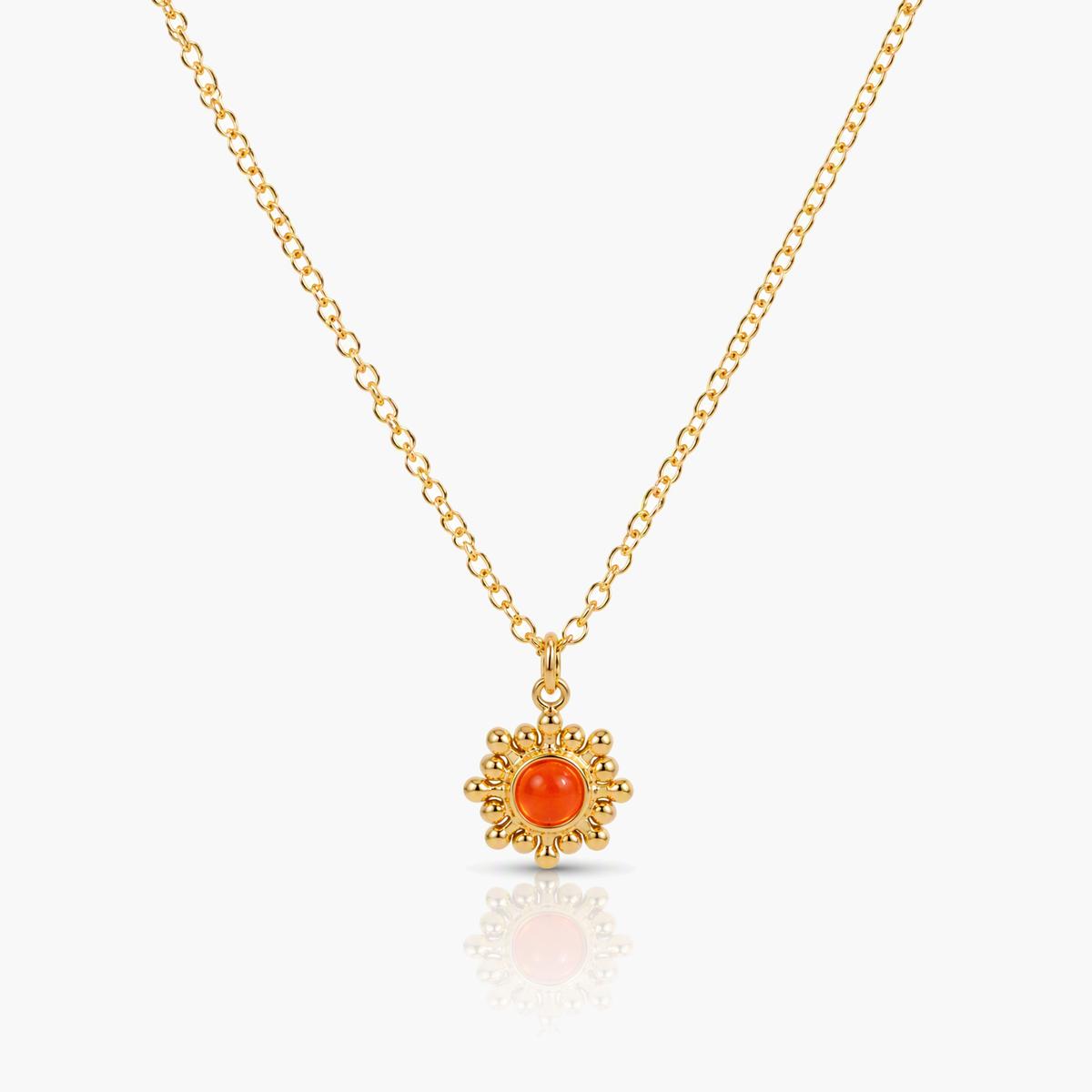 Dainty Flower Gem Necklace