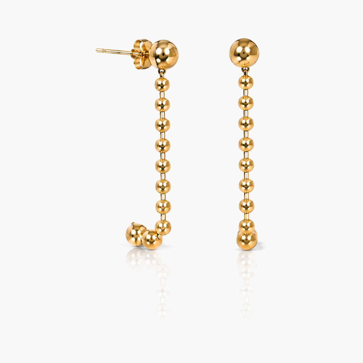 Minimalist Ball Chain Drop Earrings