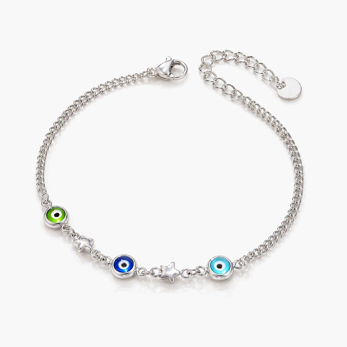 Dainty Evil Eye Charm Bracelet