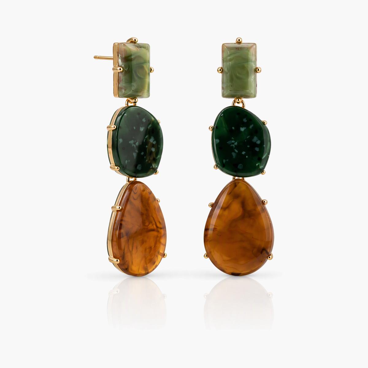 Boho Triple-Tier Drop Earrings