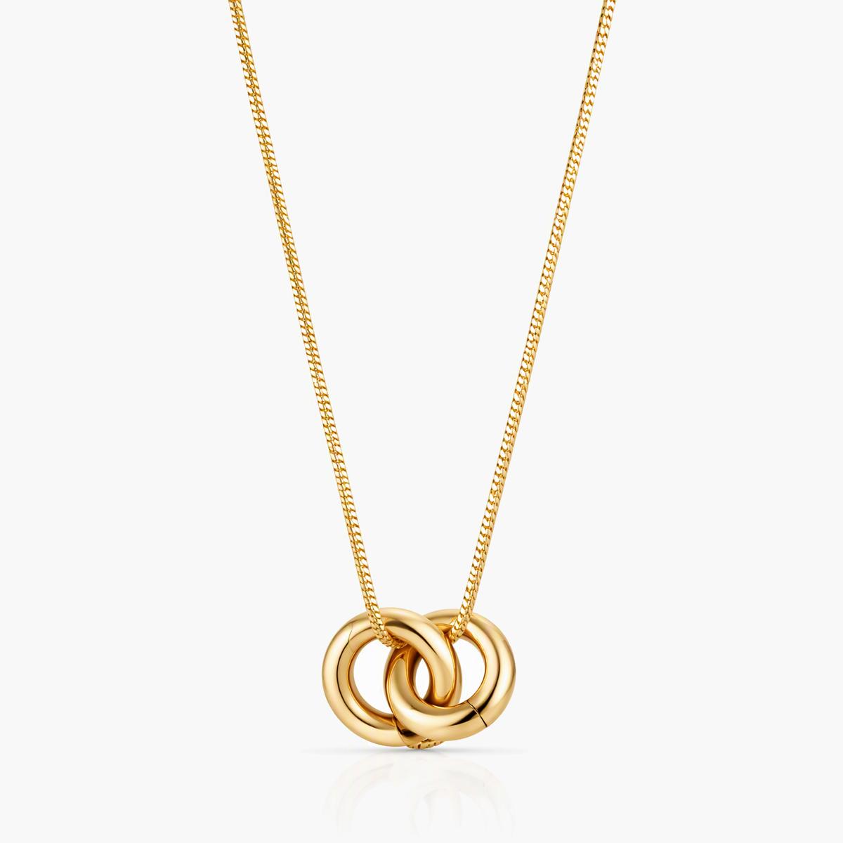 Minimalist Love Knot Snake Chain Necklace