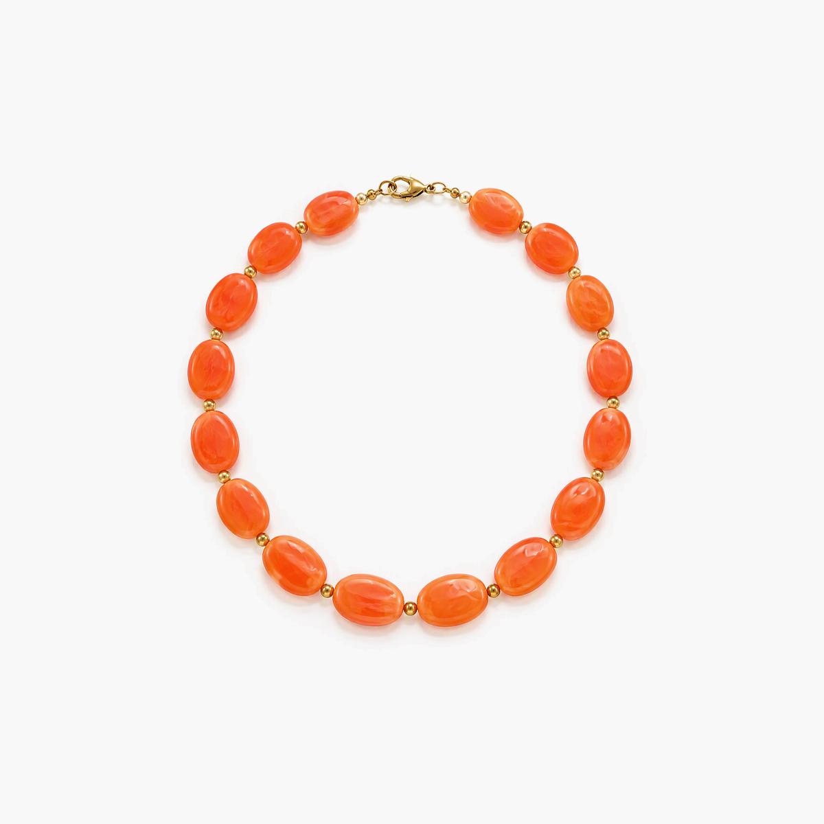 Trendy Oval Bead Necklace