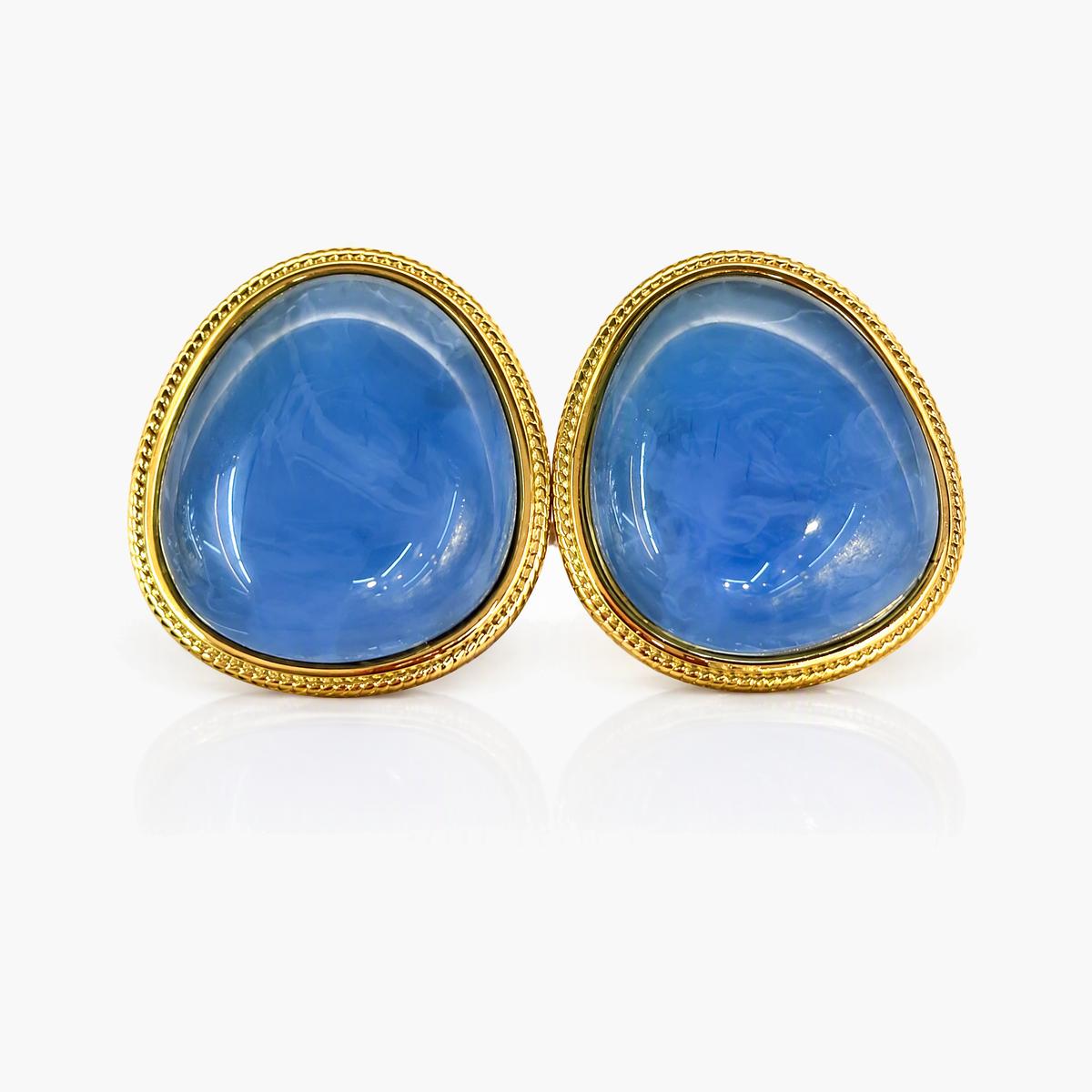 Vintage Oval Stud Earrings