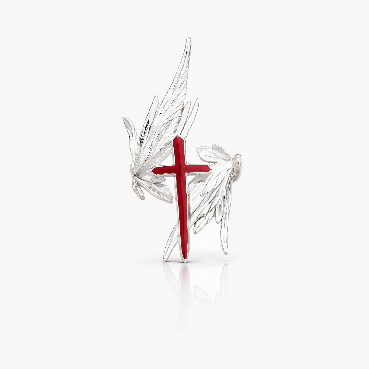 Trendy Winged Cross Ring