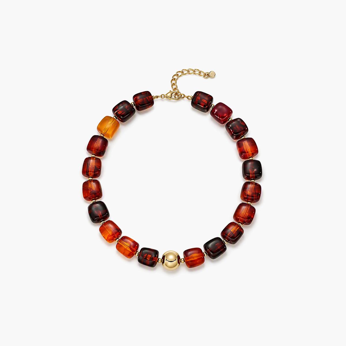 Trendy Square Bead Necklace