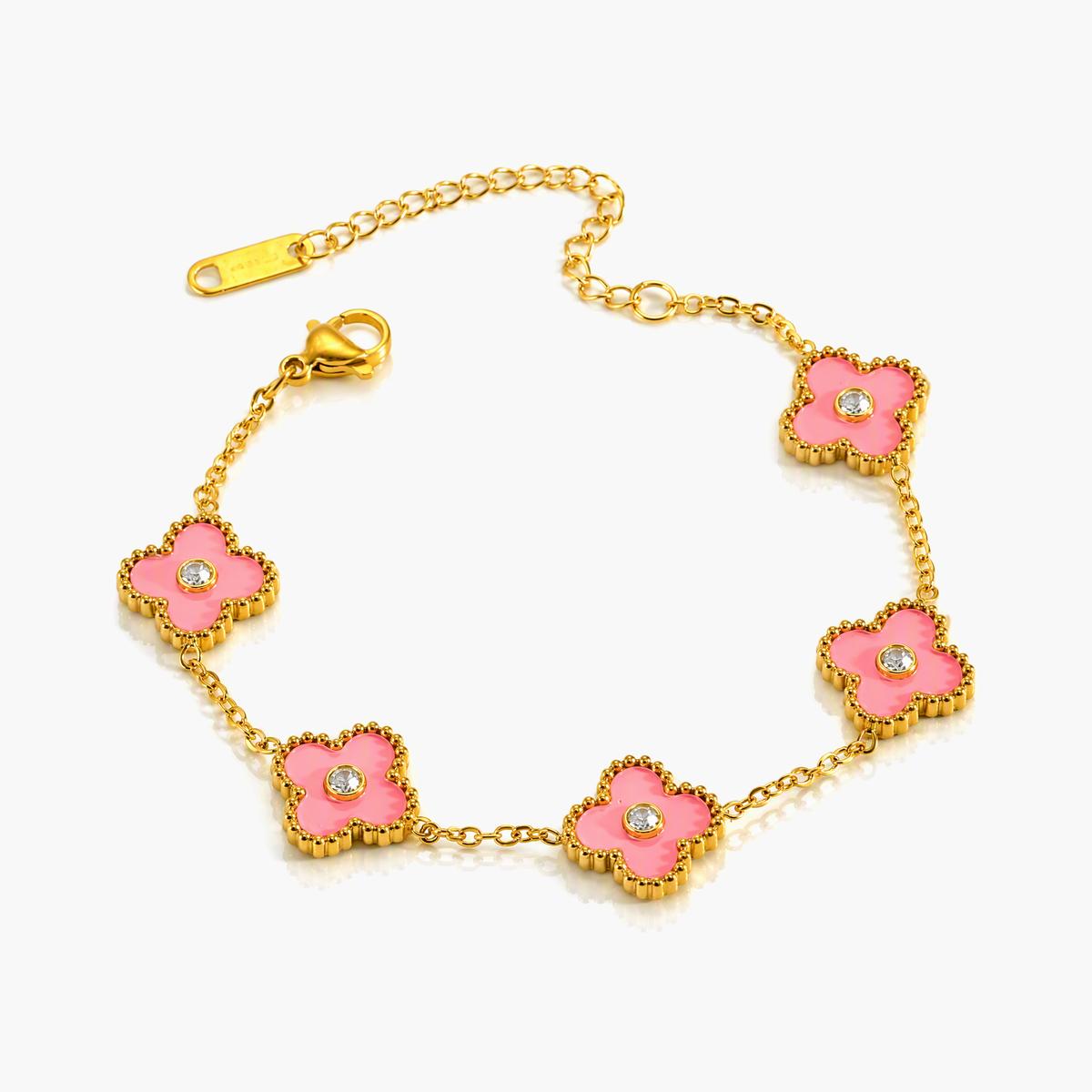 Dainty Four-Leaf Clover Bracelet