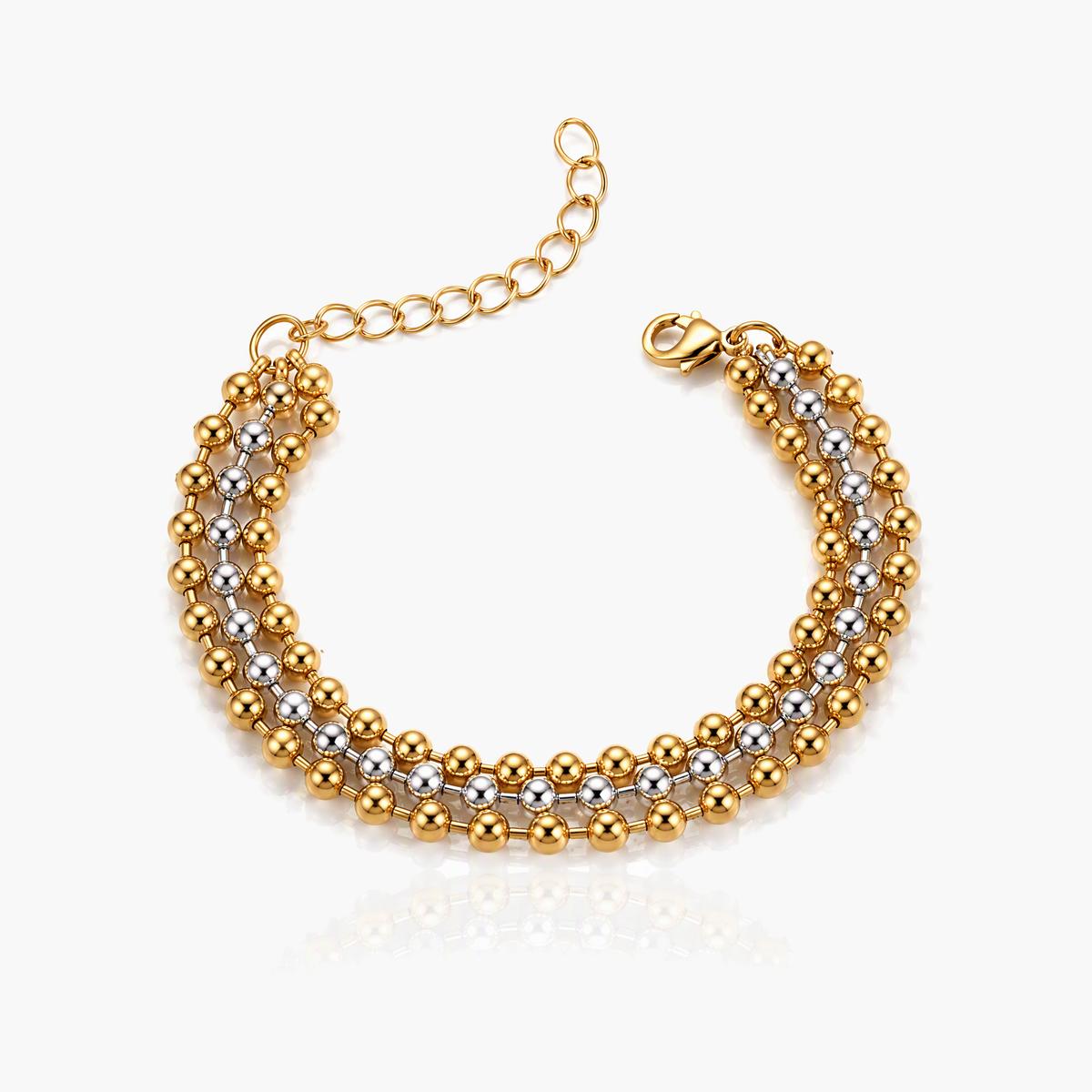 Trendy Three-Layer Beaded Bracelet