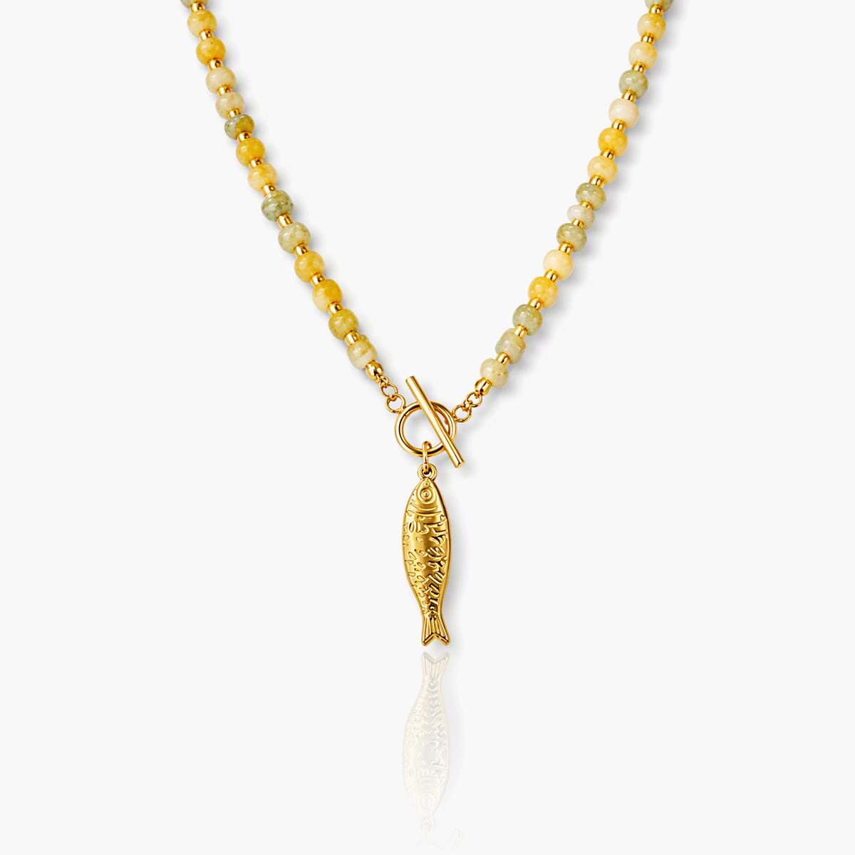 Boho Fish Charm Necklace