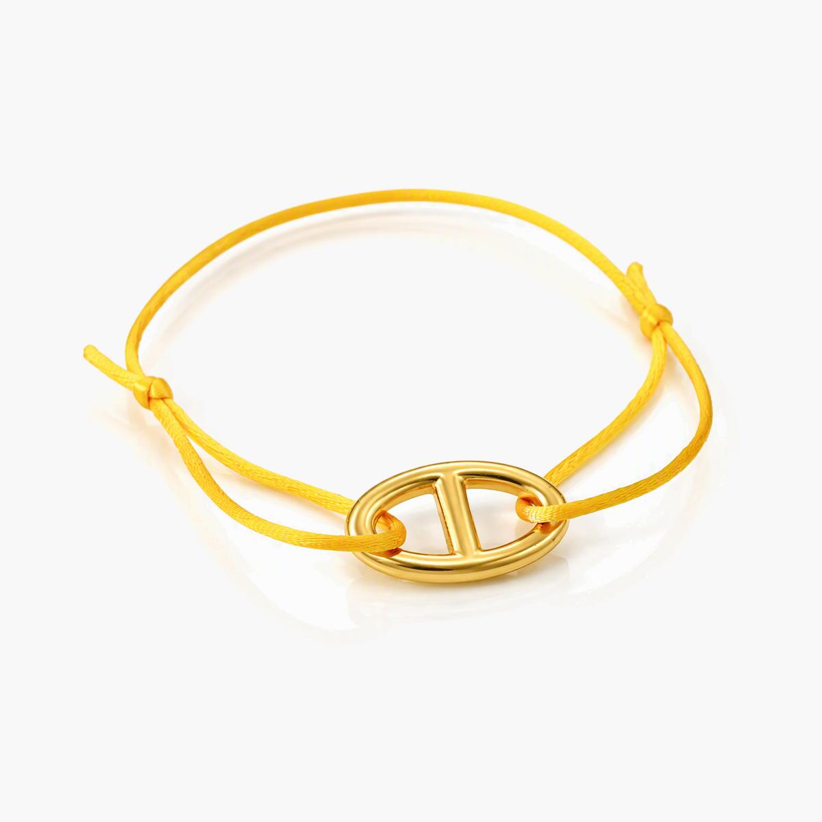 Dainty Braided Oval Bracelet