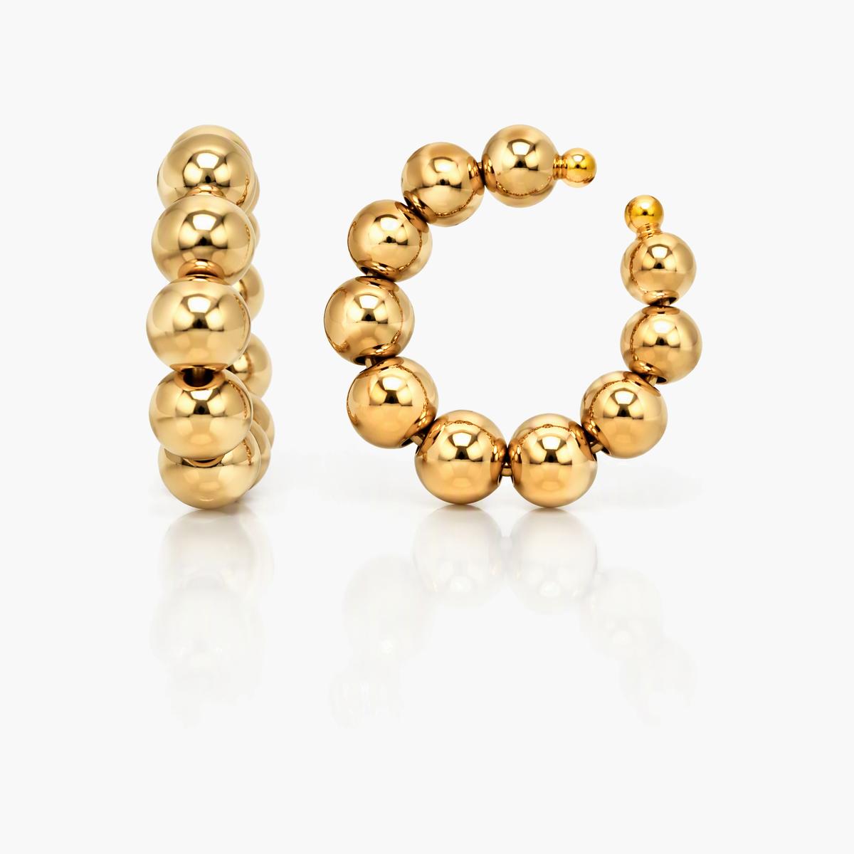 Trendy Beaded Cluster Huggie Earrings