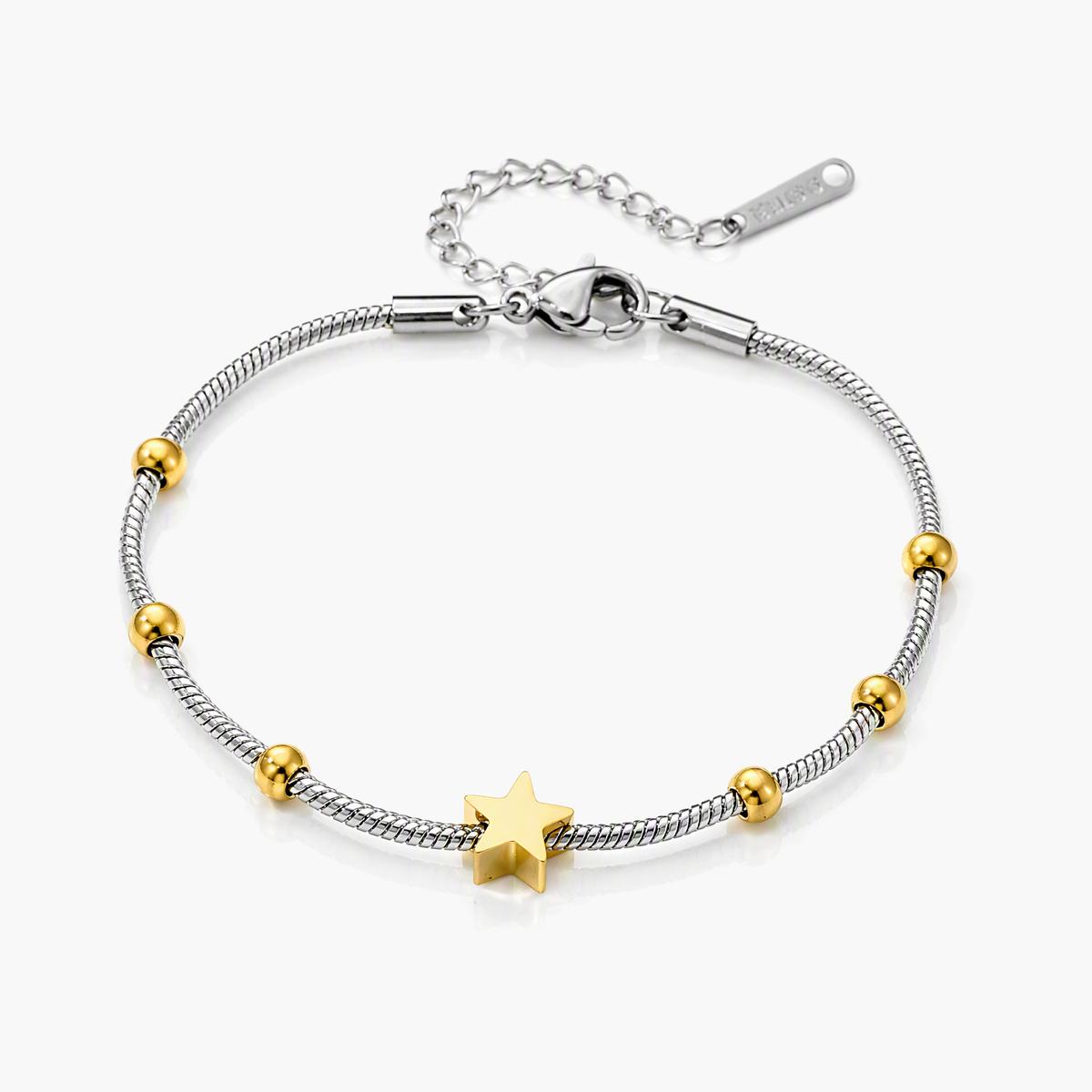 Dainty Star Snake Chain Bracelet