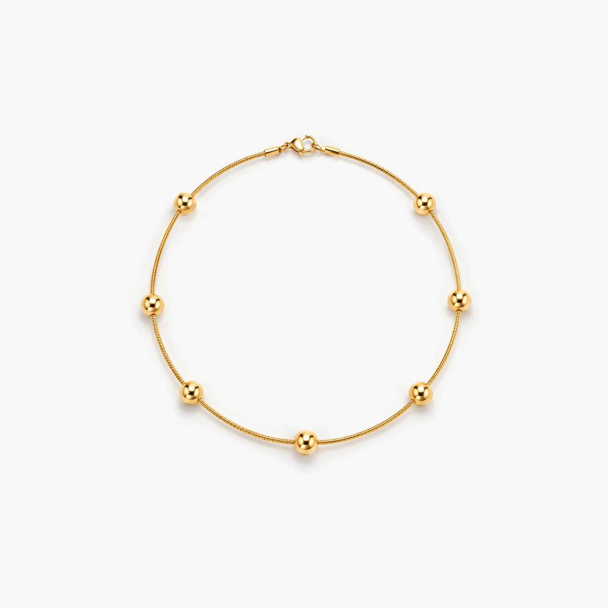 Minimalist Beaded Snake Chain Necklace