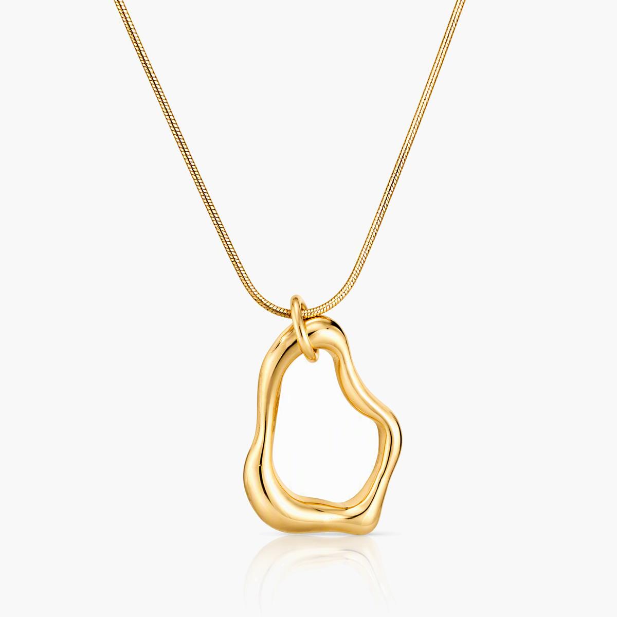 Minimalist Irregular Loop Pendant Necklace