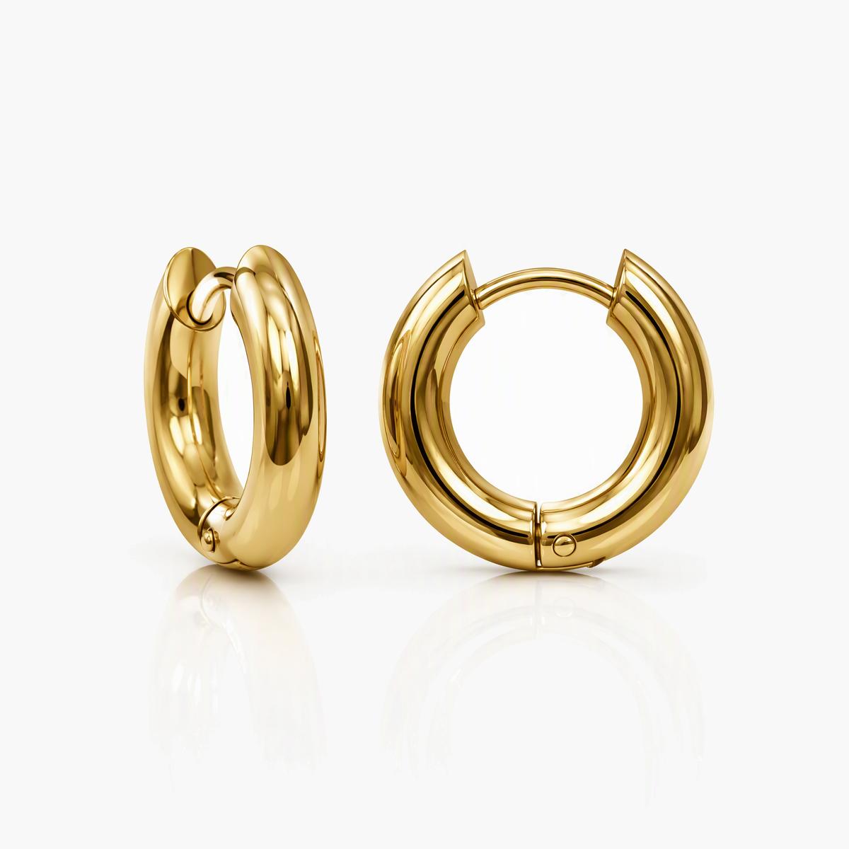 Minimalist Thick Hoop Earrings
